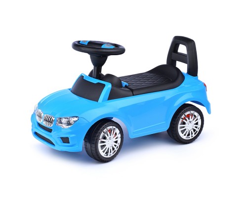 Каталка-автомобиль "SuperCar" №5 со звуковым сигналом (голубая)