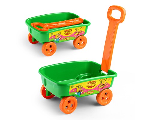 Тележка с ручкой "Оранжевая корова"