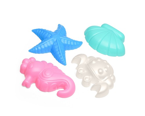 Формочки (краб №2 + морской конёк + морская звезда №2 + ракушка №2)