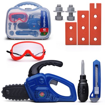 Набор инструментов №60 (12 элементов) (синий) (в чемоданчике большом)