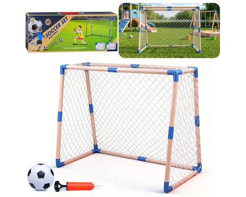 Ворота футбольные "Меткий игрок" (мяч, насос) в коробке