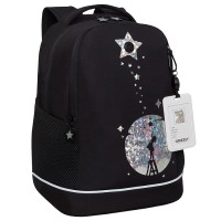 Рюкзак школьный с картхолдером на держателе (/1 черный - кристалл)