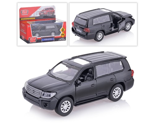Машина металл Toyota Land Cruiser" 12,5см, (откр. двери, черный) инерц. в коробке
