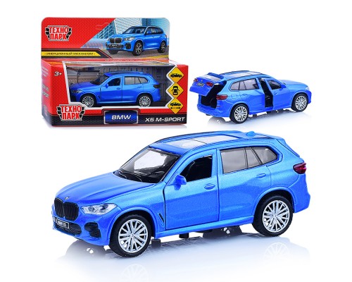Машина металл. BMW X5 M-sport 12 см. (открыв. двери, багаж, синяя) в коробке