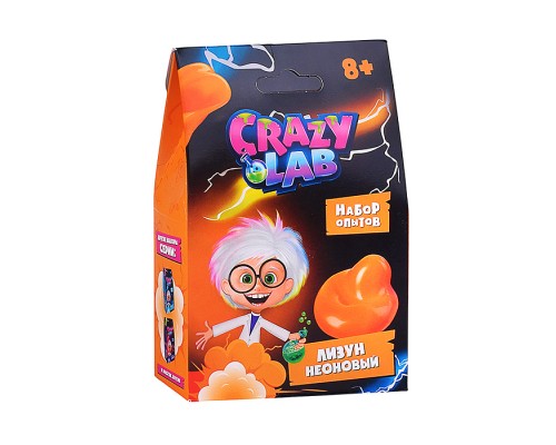 Игрушка для детей: Научно-познавательный набор Неоновый лизун, модели Crazy Lab