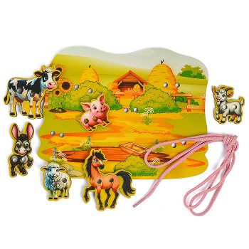 Шнуровка  "Животные на ферме"