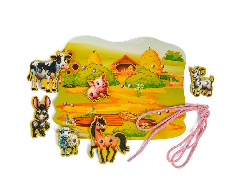 Шнуровка  "Животные на ферме"