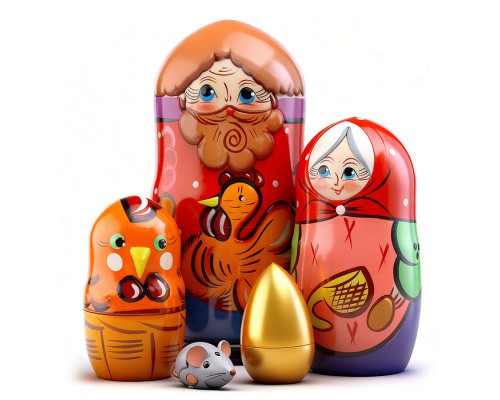 Матрешка "Курочка Ряба" 5 перс.