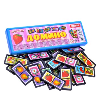 Домино в футляре "Фрукты"