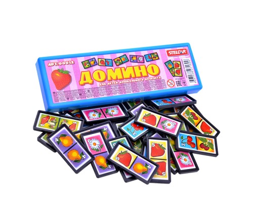 Домино в футляре "Фрукты"