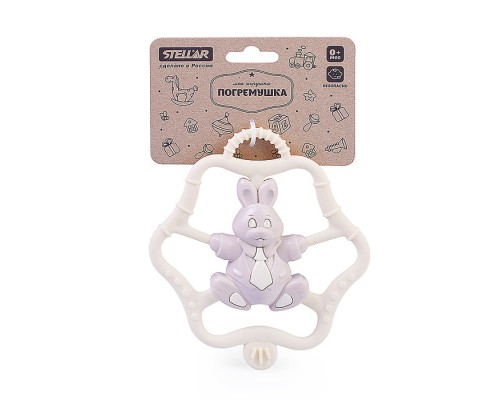 Погремушка-прорезыватель "Солнечные зверята" коллекция "Зефир"
