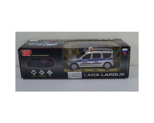 Машина р/у LADA LARGUS Полиция 18 см, свет, серебро