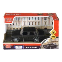 Машина пластик Lada 2107 13,5 см, инерц, двери, черный