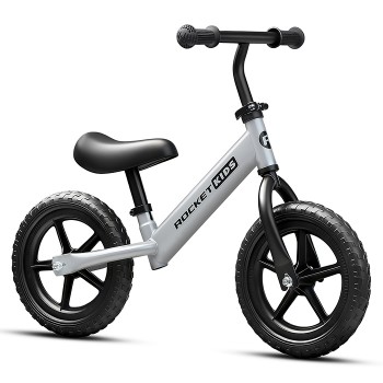 Беговел 12" Rocket R0044NEW-GR, колеса EVA, цвет серый