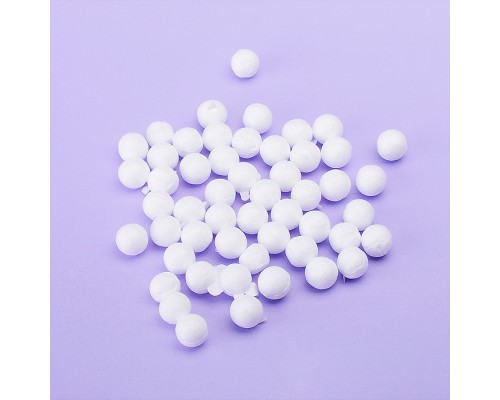 Заготовка для декорирования "Шар" из пенополистирола, d=10 мм, 50 шт, в пластиковом пакете с подвесом