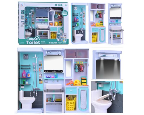 Набор мебели для кукол "Ванная комната" на батарейках, в коробке