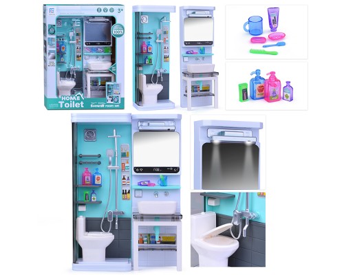 Набор мебели для кукол "Туалетная комната-2" на батарейках, в коробке