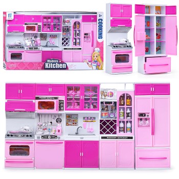 Набор мебели для кукол "Кухня" розовая, в коробке