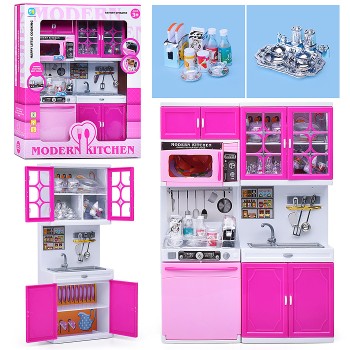 Набор мебели для кукол "Мини кухня" розовая, в коробке