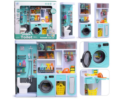 Набор мебели для кукол "Прачечная" на батарейках, зеленая, в коробке