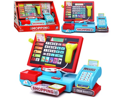 Игровой набор "Касса. Магазинчик" (продукты и деньги в наборе) в коробке