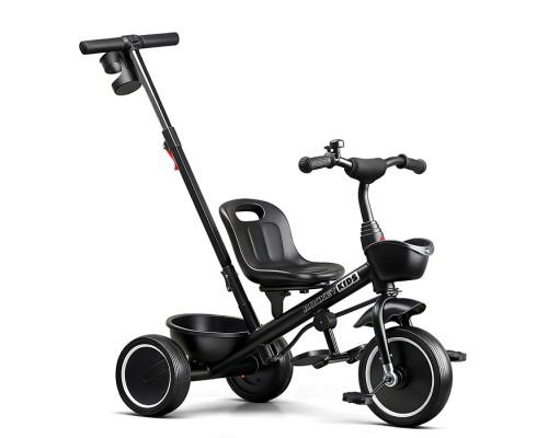 Велосипед трехколесный Rocket 107NEW, колеса EVA 10"/8", цвет черный