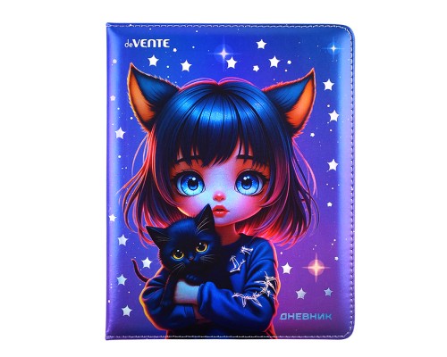 Дневник 1-11кл. "Friends Forever"  универсальный блок, 48 листов, белая бумага 80 г/м&sup2;, печать в 1 краску, твердая обложка из искусственной кожи с поролоном, цветная печать, тиснение фольгой, отстрочка, цветной форзац, 1 ляссе