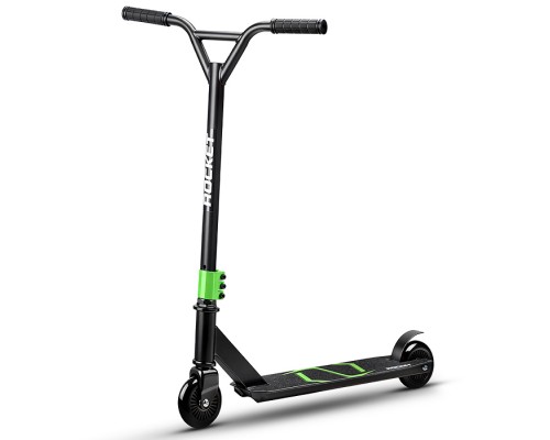 Самокат трюковый ROCKET,колеса PU/пластик 100 мм,ABEC 7, зеленый (в пакете)