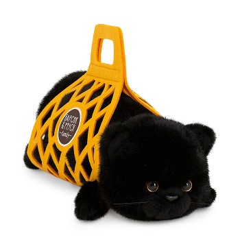 Кот Барсик в сумке черный 56