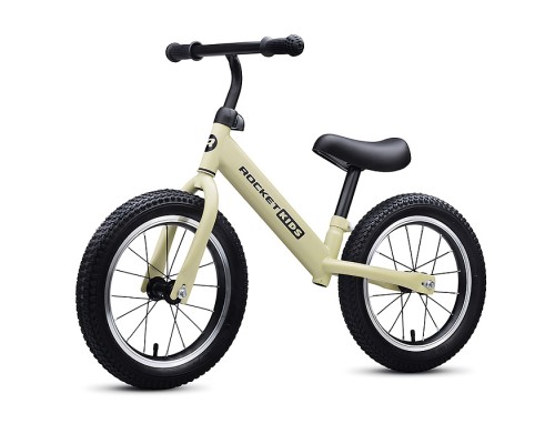 Беговел 14" Rocket, колеса надувные, цвет песочный