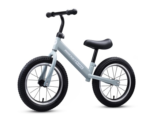 Беговел 14" Rocket, колеса надувные, цвет серый