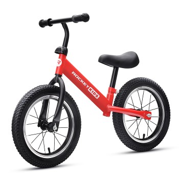 Беговел 14" Rocket, колеса надувные, цвет красный