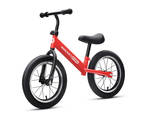 Беговел 14" Rocket, колеса надувные, цвет красный