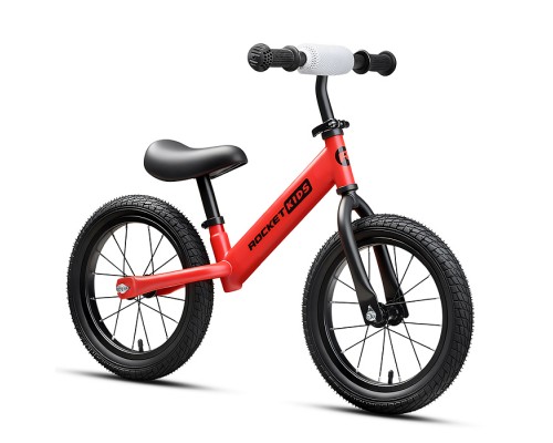 Беговел 14" Rocket R0045NEW-RD, колеса надувные, цвет красный