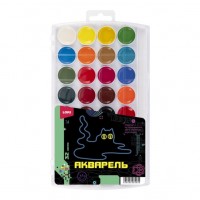 Акварель "Киберкотики" 32 цв.б/к в пластиковой упаковке с крышкой
