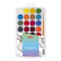 Акварель "Классика" в пластиковом пенале 32 цвета, с/к