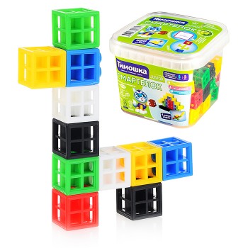 Конструктор "Смарт-блок" 50 деталей (контейнер)