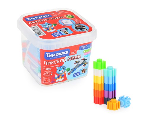 Конструктор "Пиксели" mini 600 деталей (контейнер)
