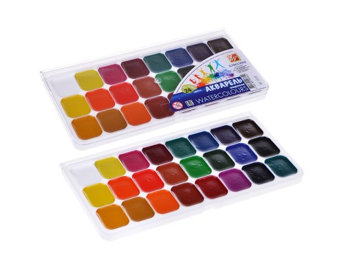 Акварель 24 цв. "Классика" без кисти (европодвес)