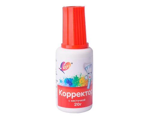 Корректирующая жидкость с кисточкой, на водной основе, 20г