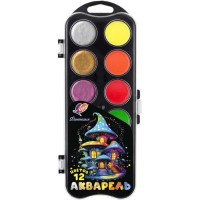 Акварель 12 цв. "Фантазия" (флуоресцентная + перламутровая) без кисти