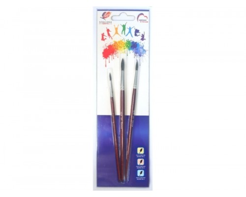 Набор из 3 кистей "Классика цвета" синтетика (кругл.2, 3, 5)