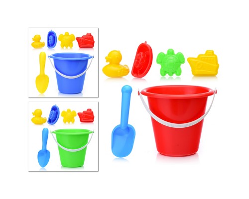 Песочный набор "Морские приключения" ( уточка, 3 формочки, совок, ведро )