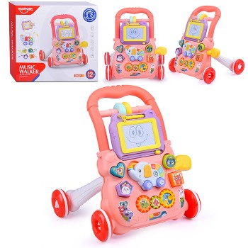 Игровой центр-Каталка "Веселый слоник" (цвет розовый) в коробке