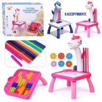 Доска для рисования "Единорог" с проектором, в коробке