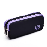 Пенал "Fluffy Ears. Raccoon"  210x85x55 мм прямоугольный, плотный износостойкий нейлон с водоотталкивающей пропиткой, прямоугольной формы для 60 предметов, 3 отделения на молнии, с молниями 2-х цветов, полноцветная печать