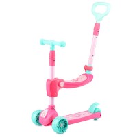 Самокат розовый, в коробке