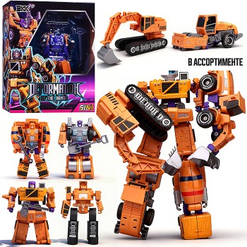 Робот трансформирующийся в спец технику, в коробке