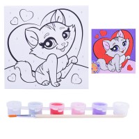 Картина по номерам "Милая кошечка" 15х15см