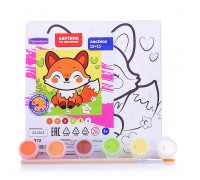 Картина по номерам "Лисёнок" 15х15см